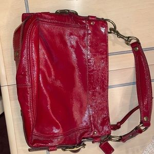 Coach Red Leather Bag